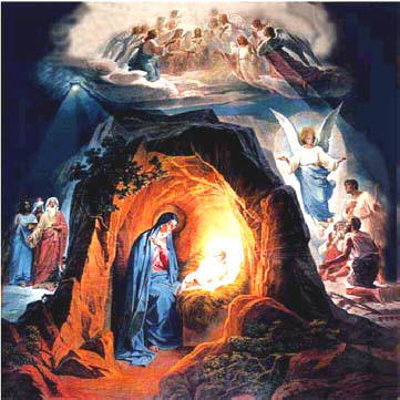Рождество Христово. Заалтарная роспись Храма Христа Спасителя.